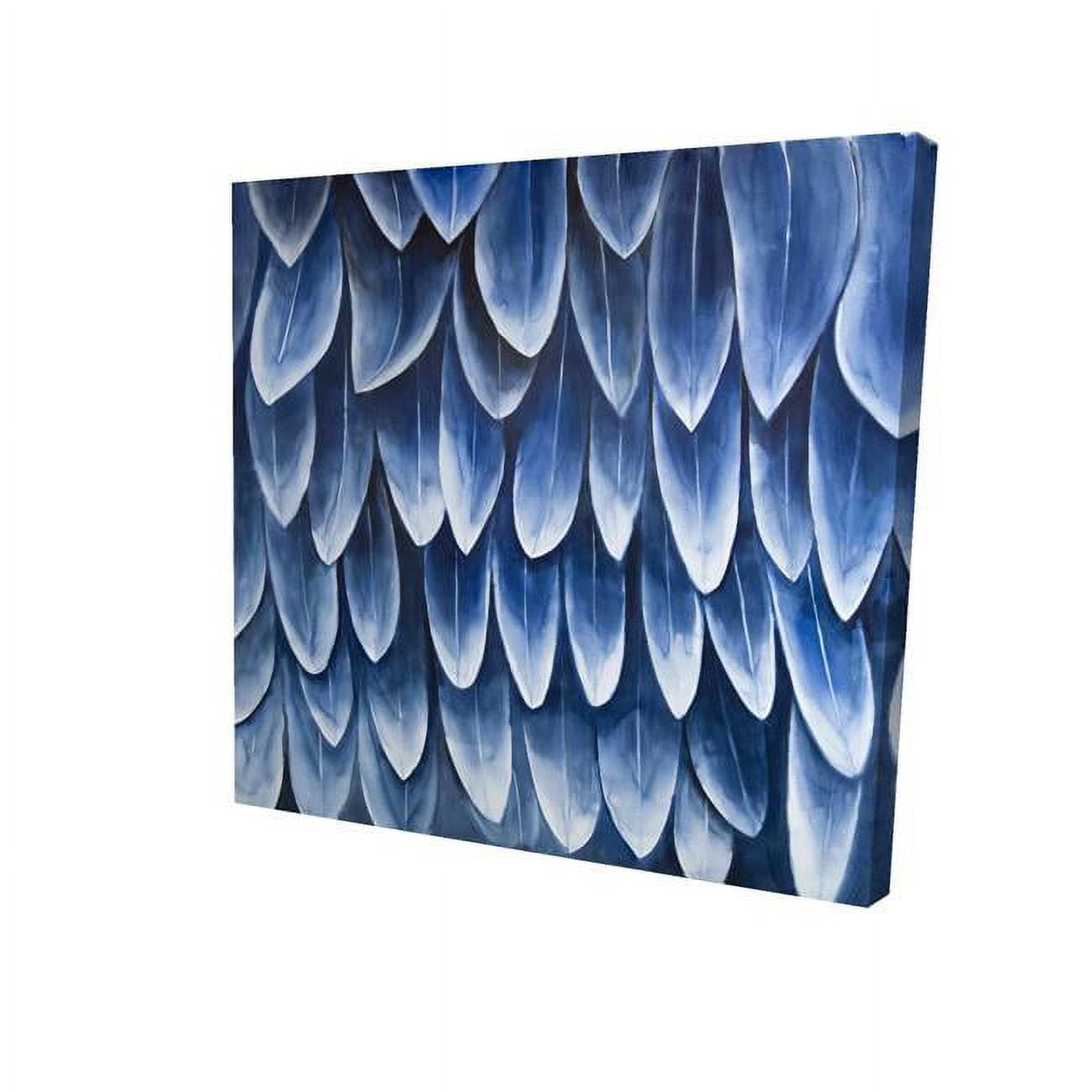 32 x 32 in. Plumage Blue-Print on Canvas