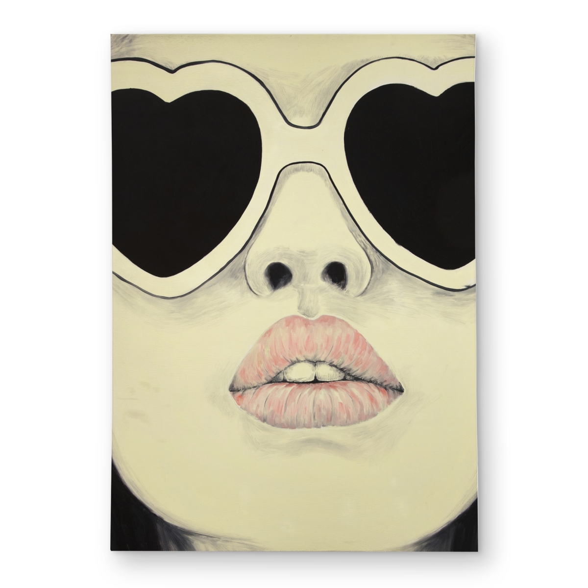 C1ROAR57ZQIC60 5 x 7 ft. Young Lady with Glasses Sepia Outdoor Area Rug - Home Decor - Rectangle