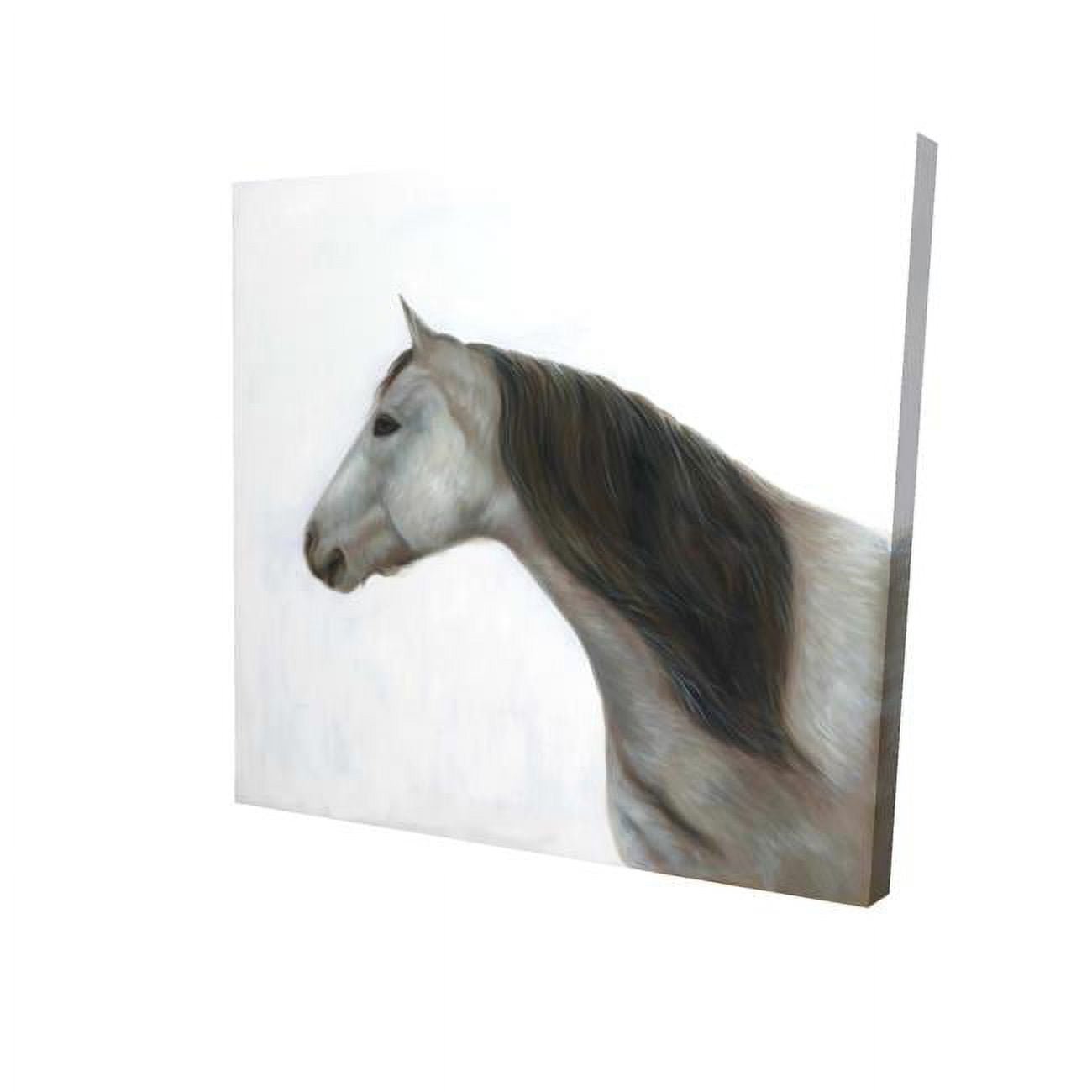 32 x 32 in. Winter Horse-Print on Canvas