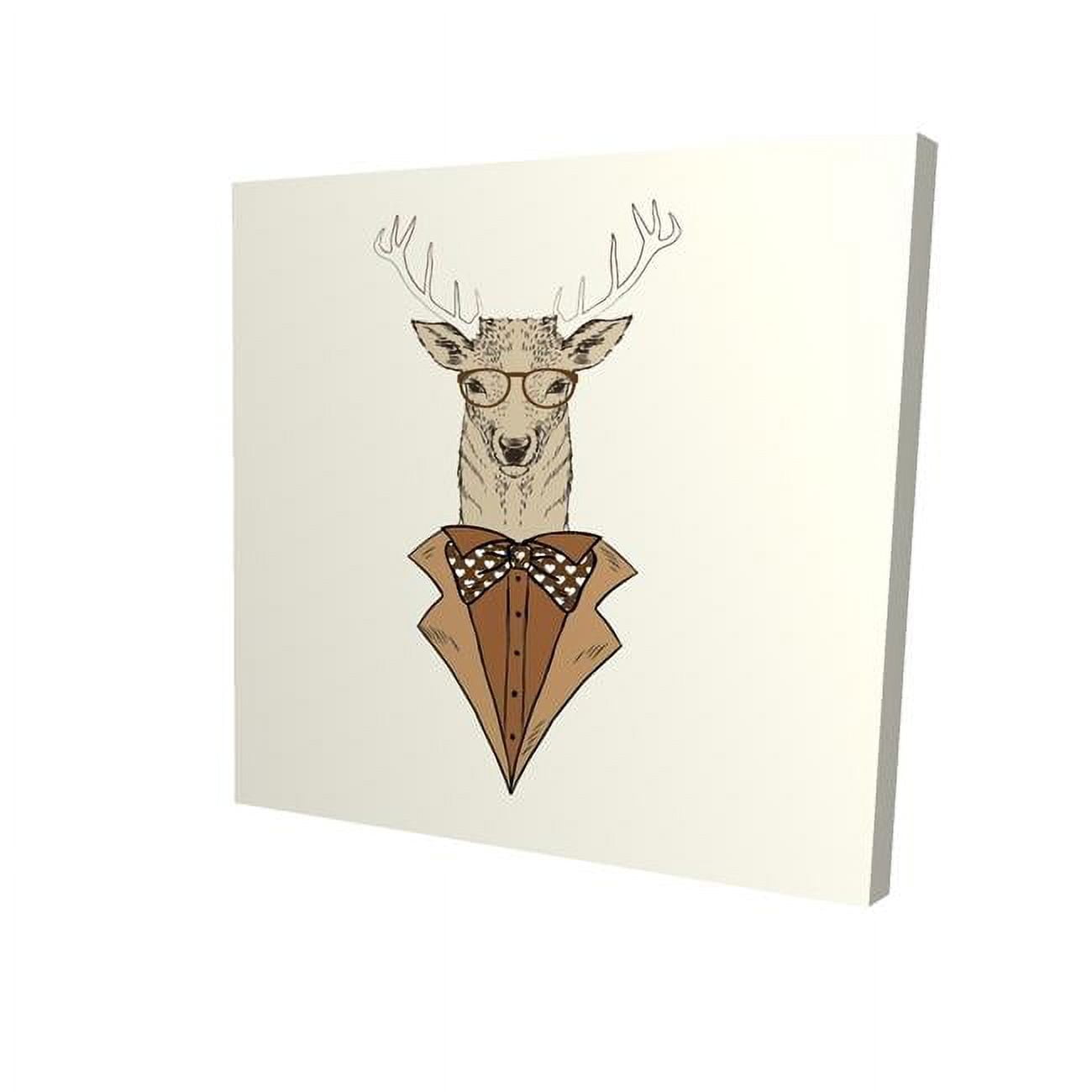 32 x 32 in. Deer with Brown Coat-Print on Canvas