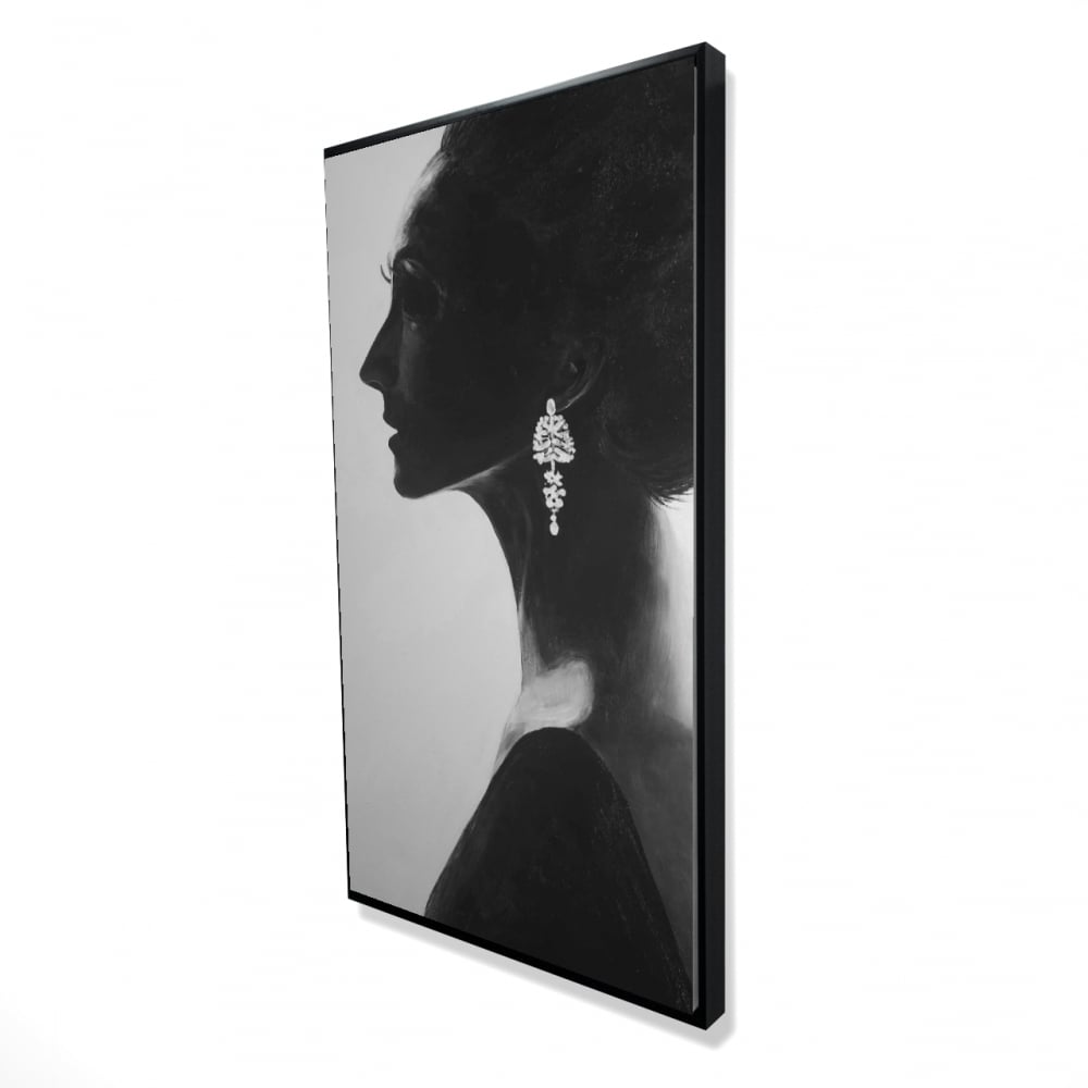 2081-4824-FI23 24 x 48 in. Chic Woman - White Figurative Framed Canvas for Home Decor