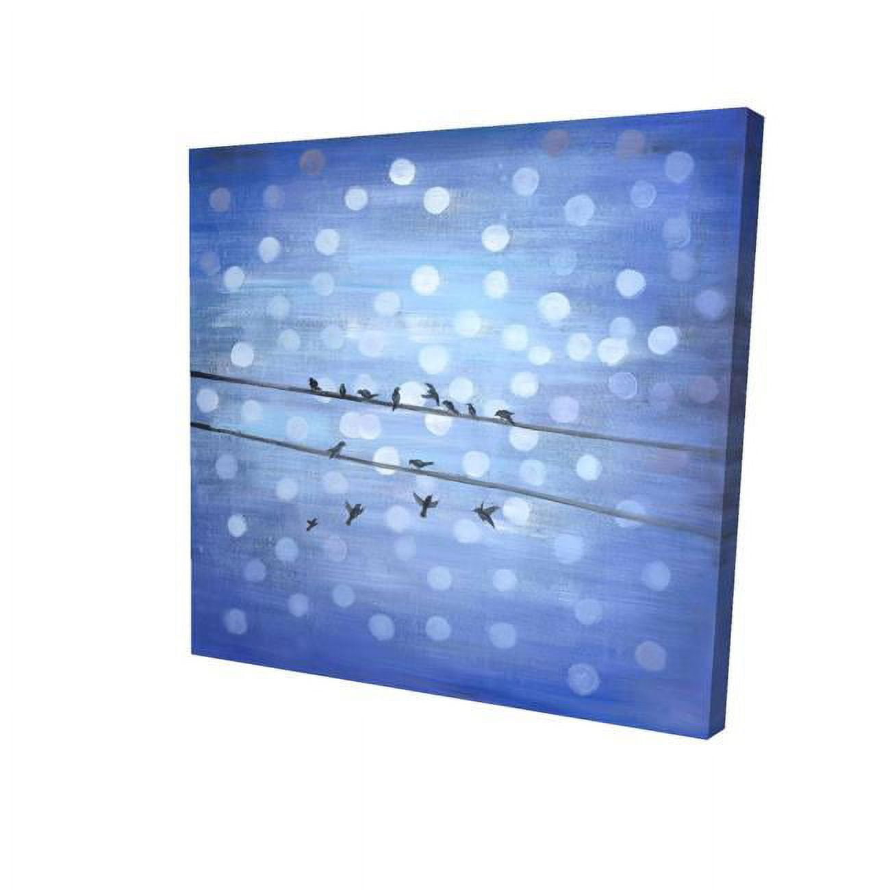 32 x 32 in. Birds on Glittering Blue Sky-Print on Canvas