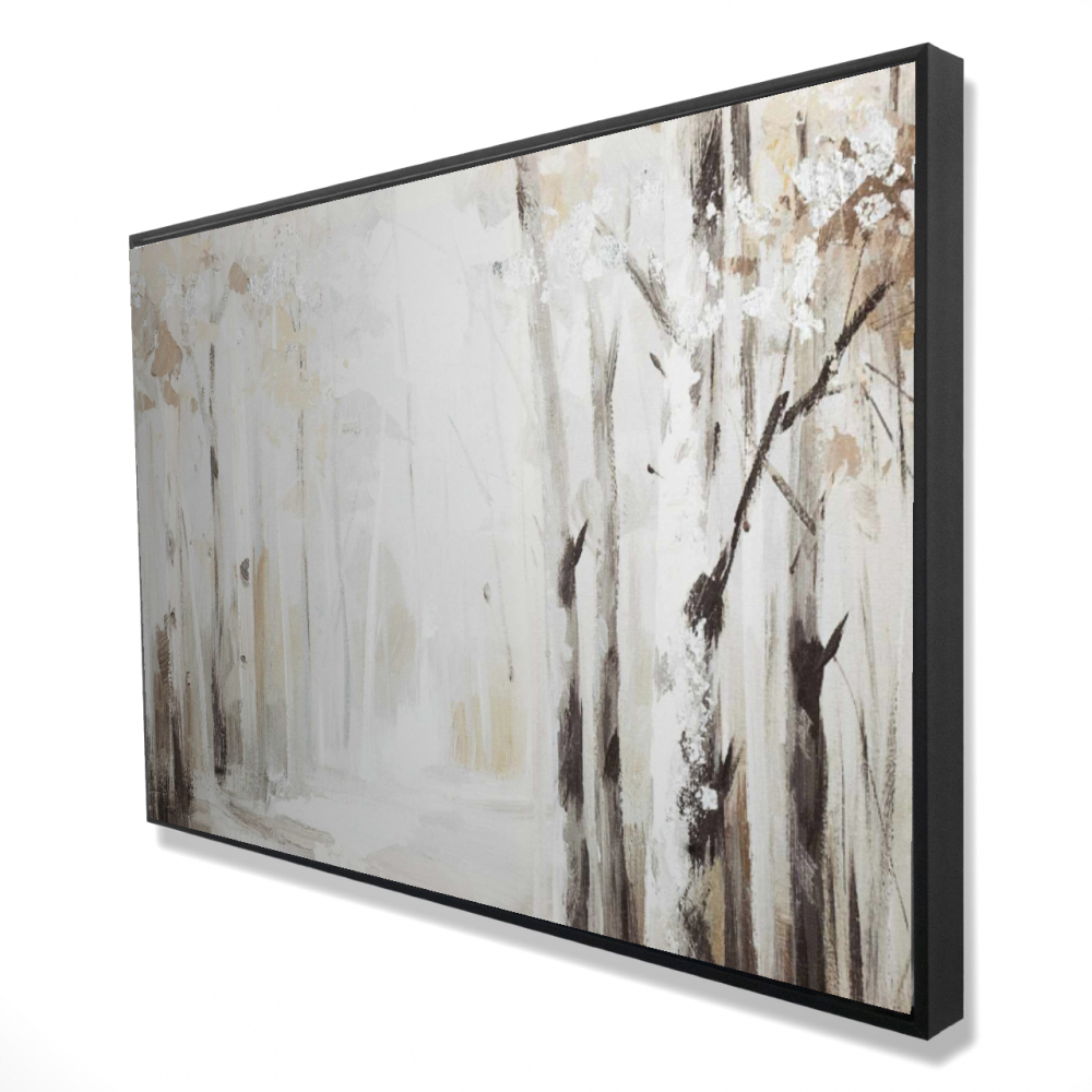 2081-2436-LA17 24 x 36 in. Winter Forest - Modern Office Framed Canvas - Home Decor