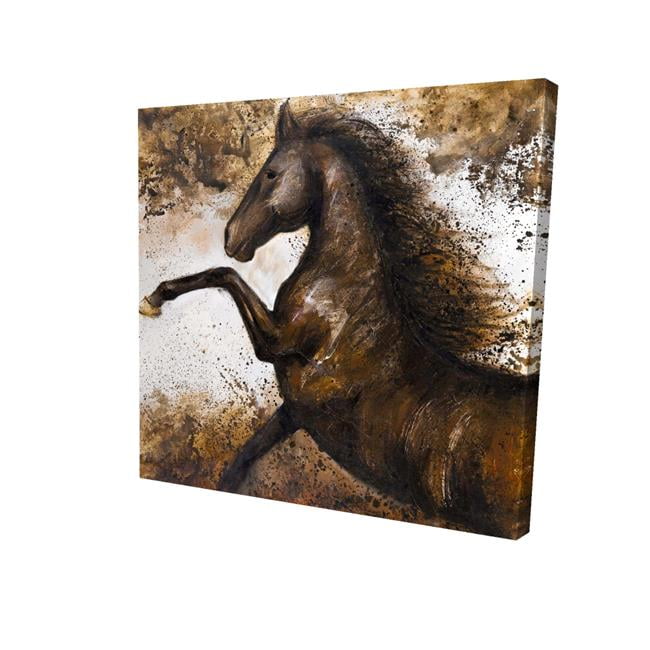 32 x 32 in. Horse Rushing Into The Soil-Print on Canvas