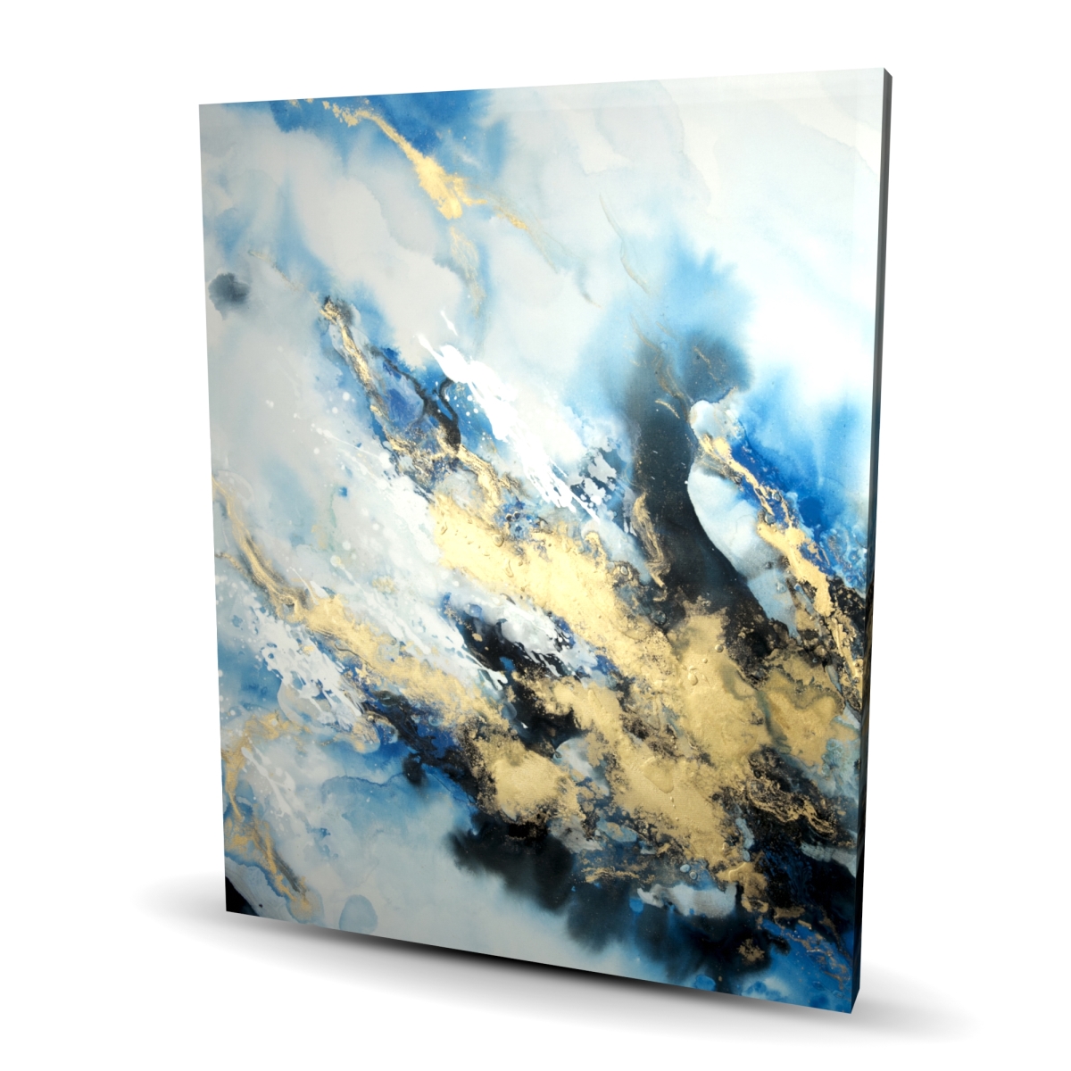 C1RC4860R7SGOV 48 x 60 in. Blue Marble - Abstract Modern Canvas for Home Decor