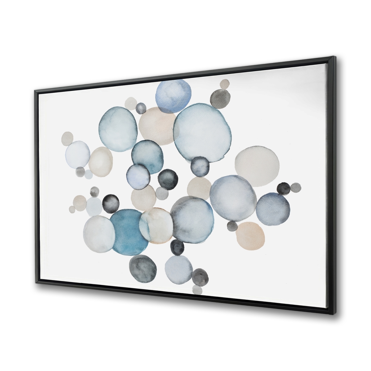 C1FC3648Y1UB2E 36 x 48 in. Round Pebbles - Abstract Minimalist Framed Canvas Art