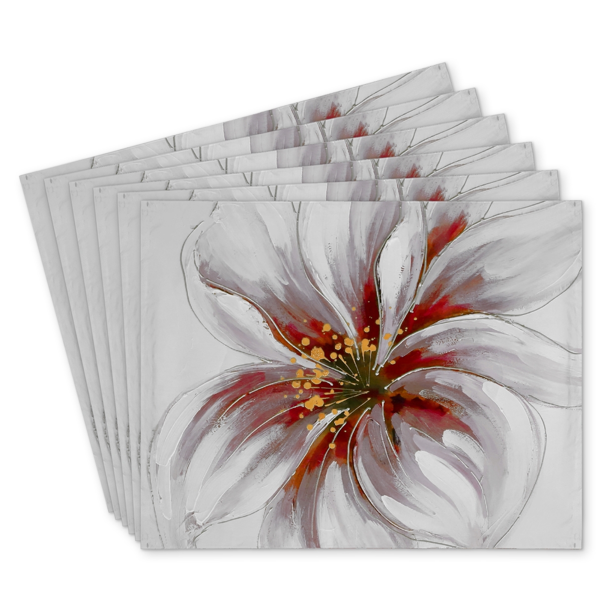 Picture of Begin Home Decor C6PP141889DLF5 14 x 18 in. Resplendent Pink Orchid Polyester Placemat - Home Decor - Set of 6