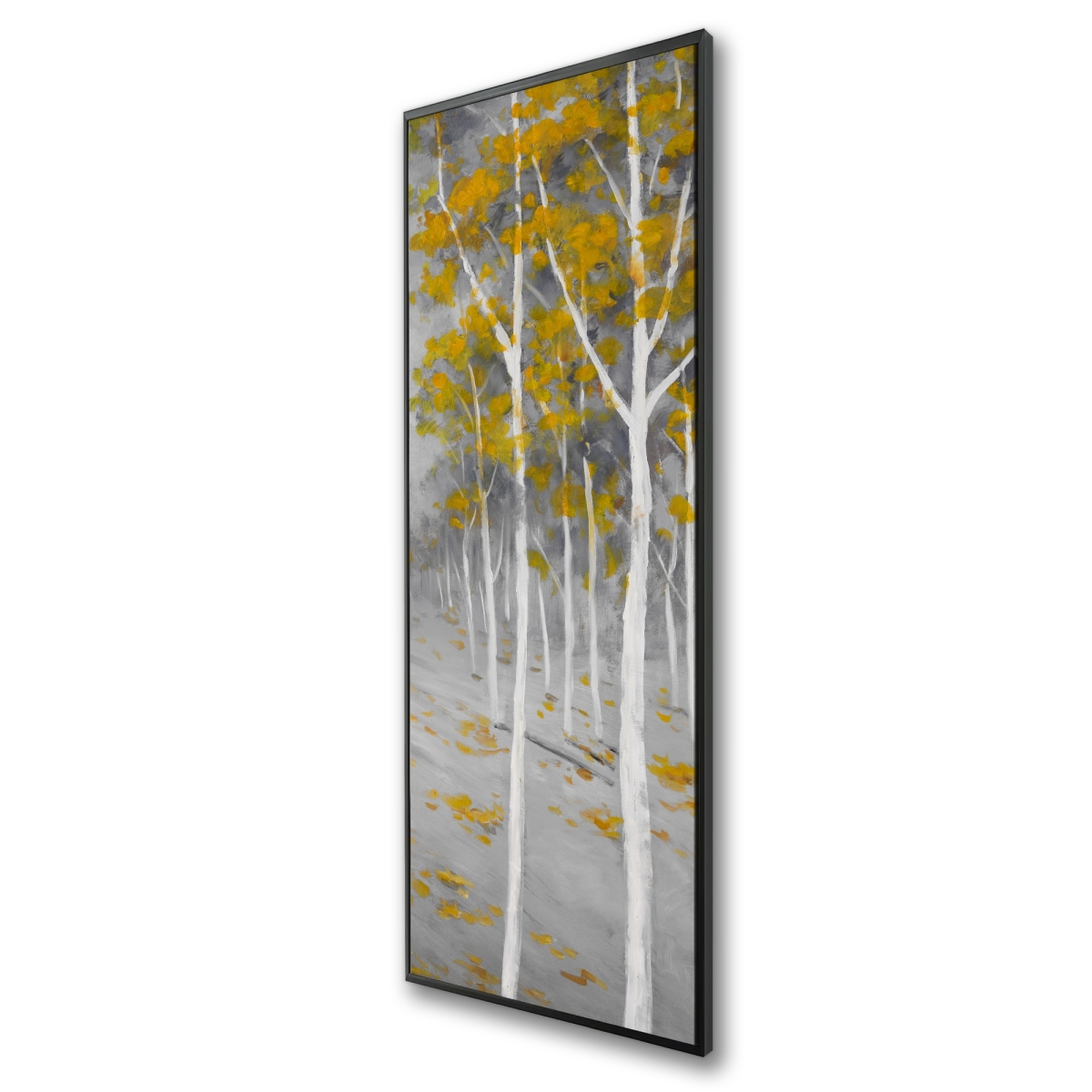 C1FC2060UO87JD 20 x 60 in. Birch Forest - Yellow Trees Framed Canvas for Home Decor