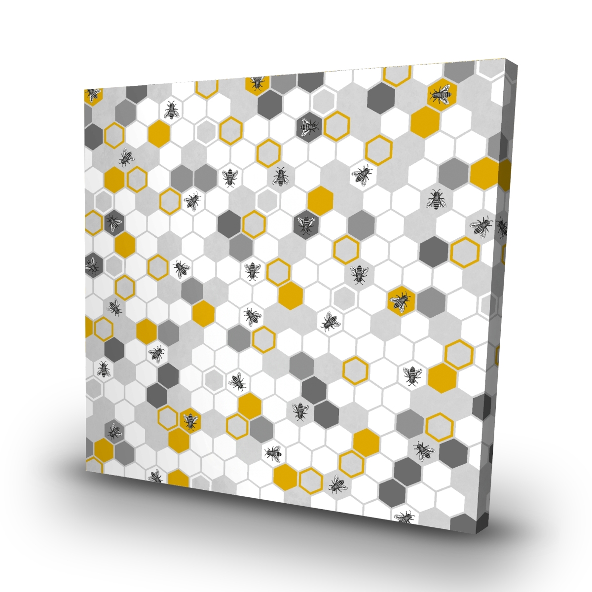 C1RC3232A8IJNB 32 x 32 in. Beehive Pattern - Gold Children Art Canvas - Home Decor