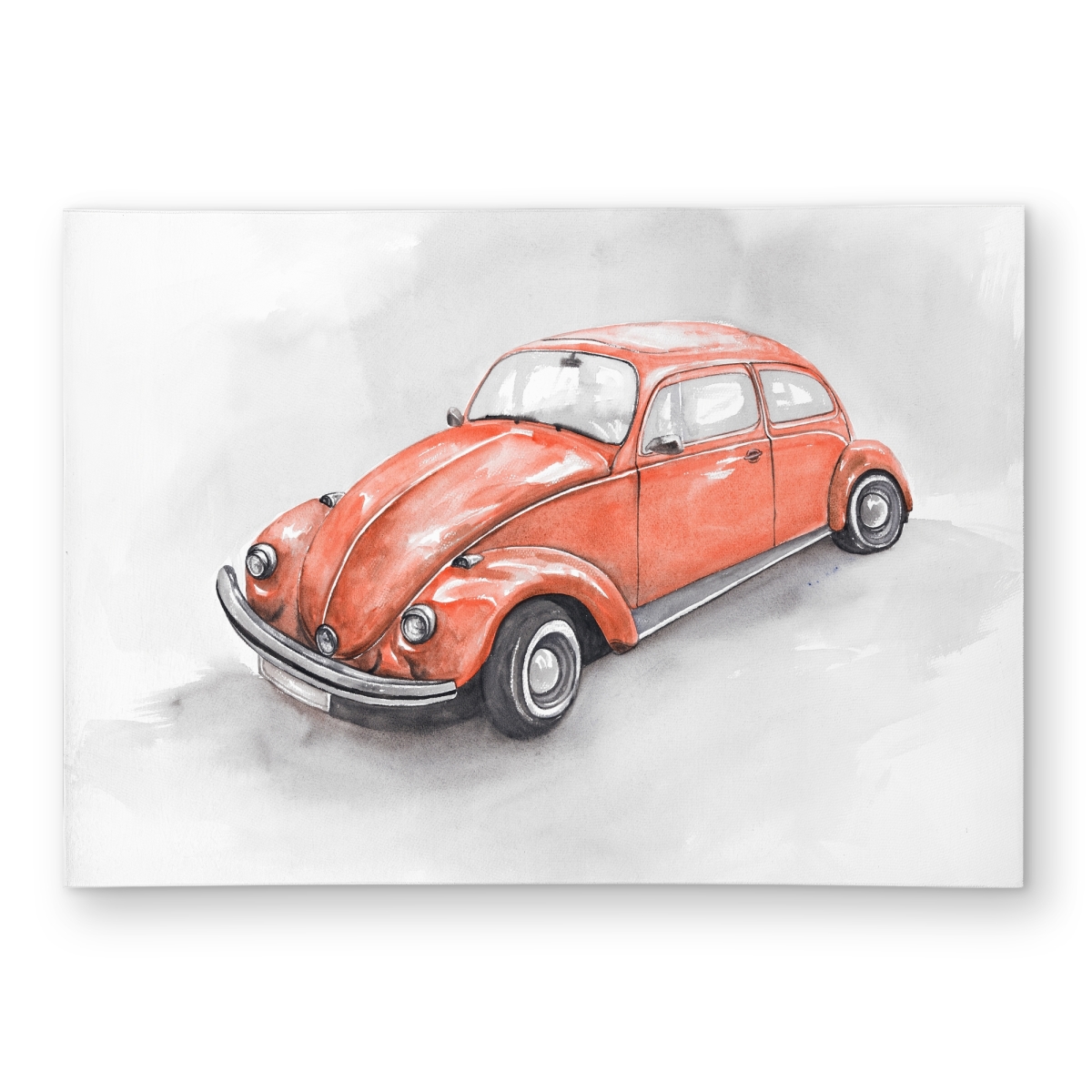 C1ROAR57XF1AB9 5 x 7 ft. Vintage Red Beetle Outdoor Area Rug - Home Decor Transport - Rectangle