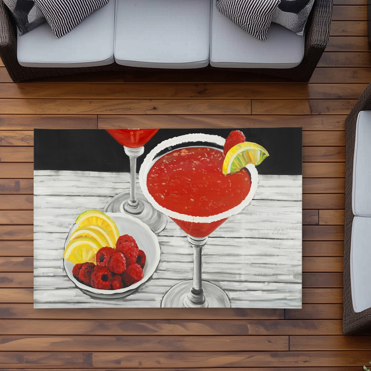 C1ROAR35VAEEXF 3 x 5 ft. Two Cosmopolitan Outdoor Area Rug - Gastronomy Kitchen Decor - Rectangle