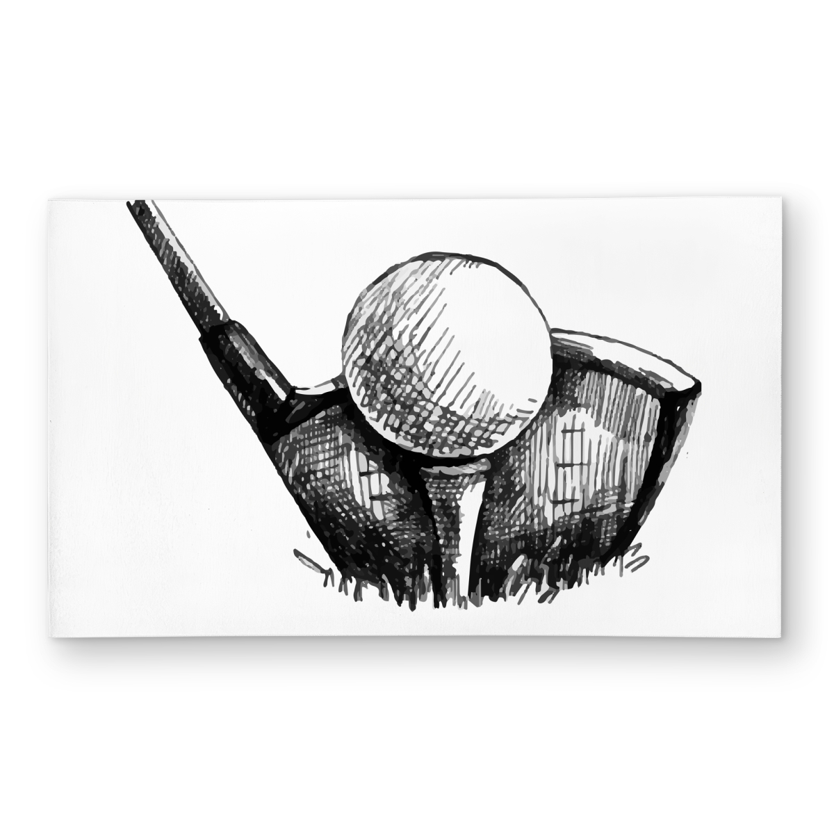 C1ROAR35LBMF9K 3 x 5 ft. Golf Ball Black & White Rug - Man Cave Outdoor Decor - Rectangle