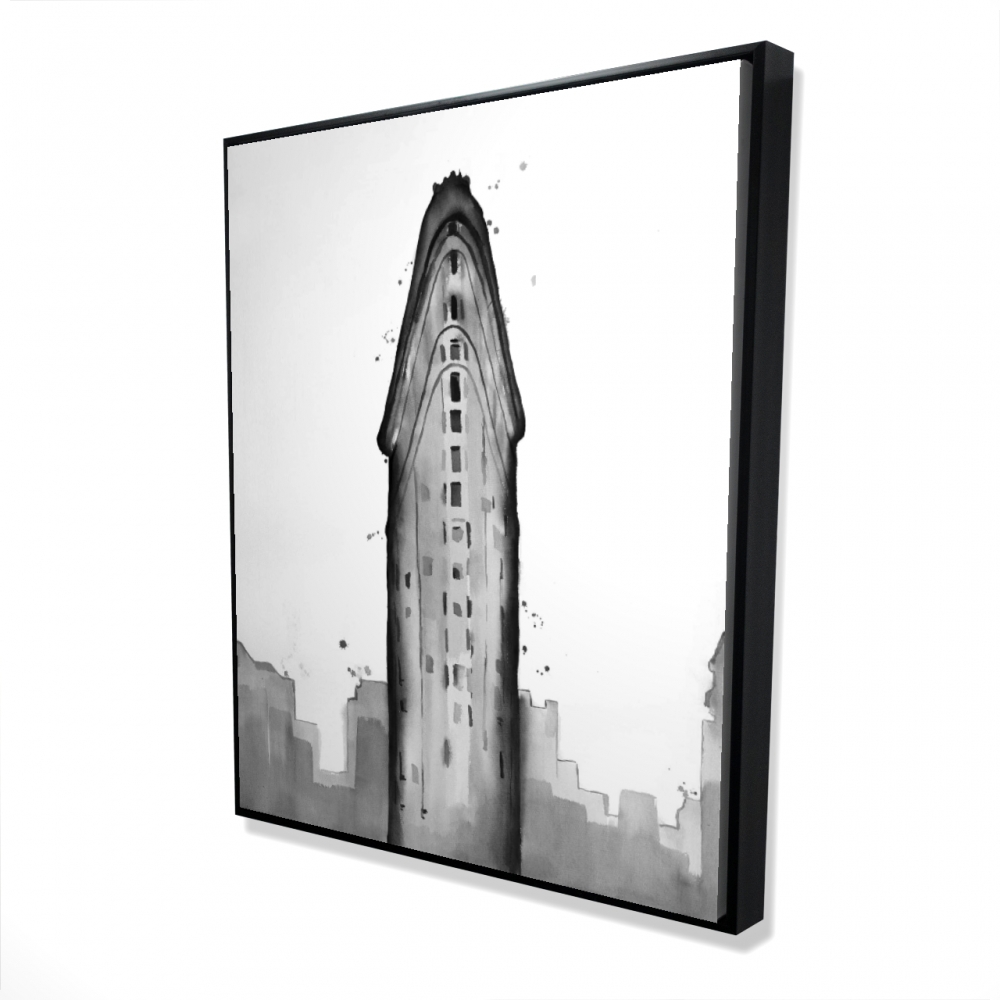 2081-6048-CI361 48 x 60 in. Flatiron Building Bedroom Framed Canvas - Home Decor Art
