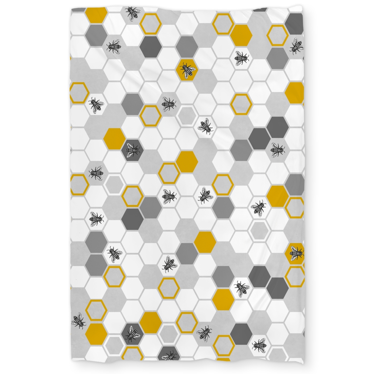 C1DCTXLWKQDZEC Twin Extra Long Beehive Pattern Duvet Cover - Illustrative Bedroom Decor