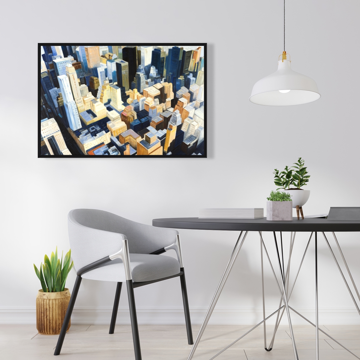C1FC2436KJDIOB 24 x 36 in. Manhattan View Empire State Building Canvas - Home Decor Art