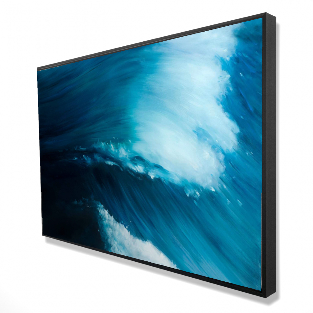 2081-2436-CO48 24 x 36 in. Unleashed Sea - Waves Coastal Framed Canvas for Home Decor