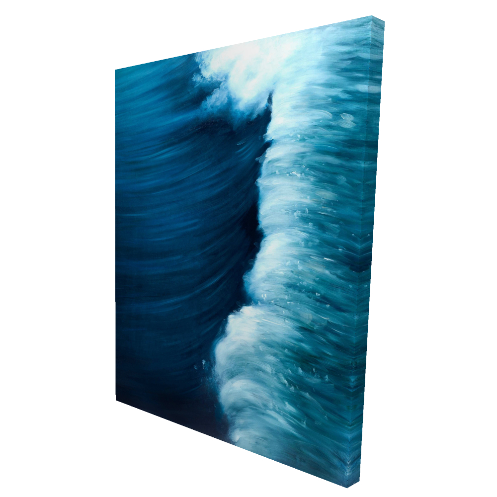 2080-4836-CO49 36 x 48 in. Wave Bathroom Marine Canvas - Home Decor Accent Piece