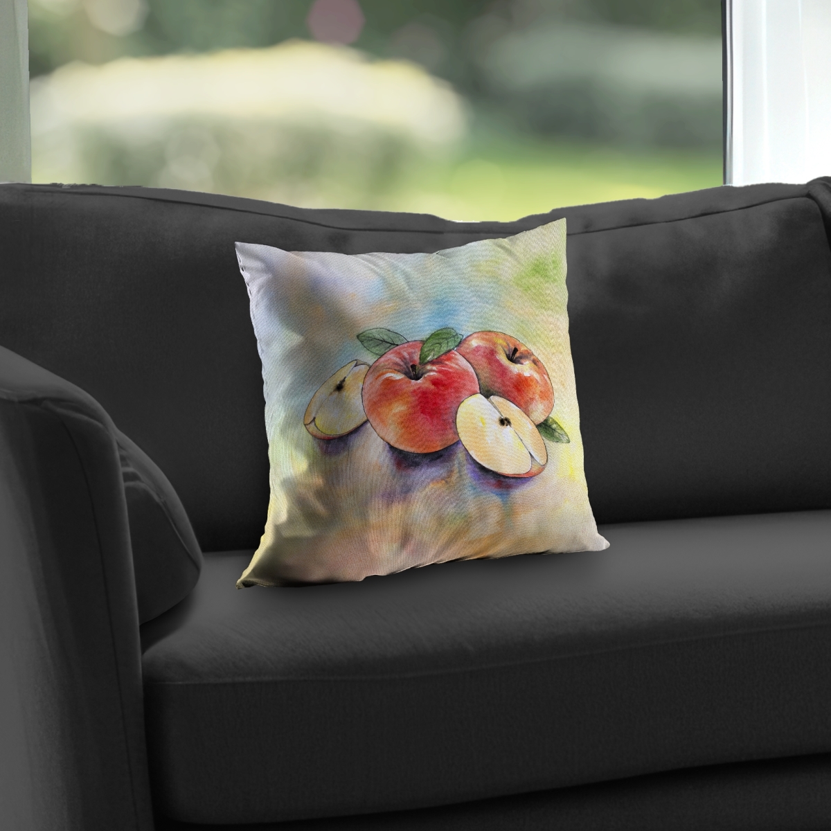 C1PC14143D93GH 14 x 14 in. Apple Harvest - Leaves Kitchen Poly Twill Throw for Home Decor