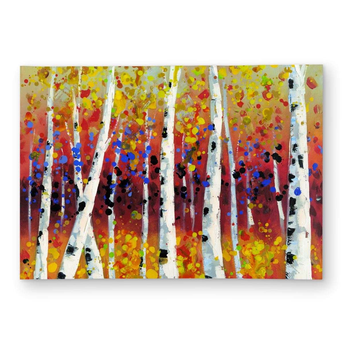 C1ROAR57AEXI5F 5 x 7 ft. Colored Birches - Contemporary Livingroom Outdoor Area Rug - Rectangle