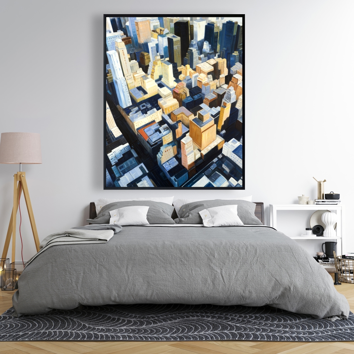 C1FC48607SPUV2 48 x 60 in. Manhattan View Empire State Building Framed Canvas - Home Decor