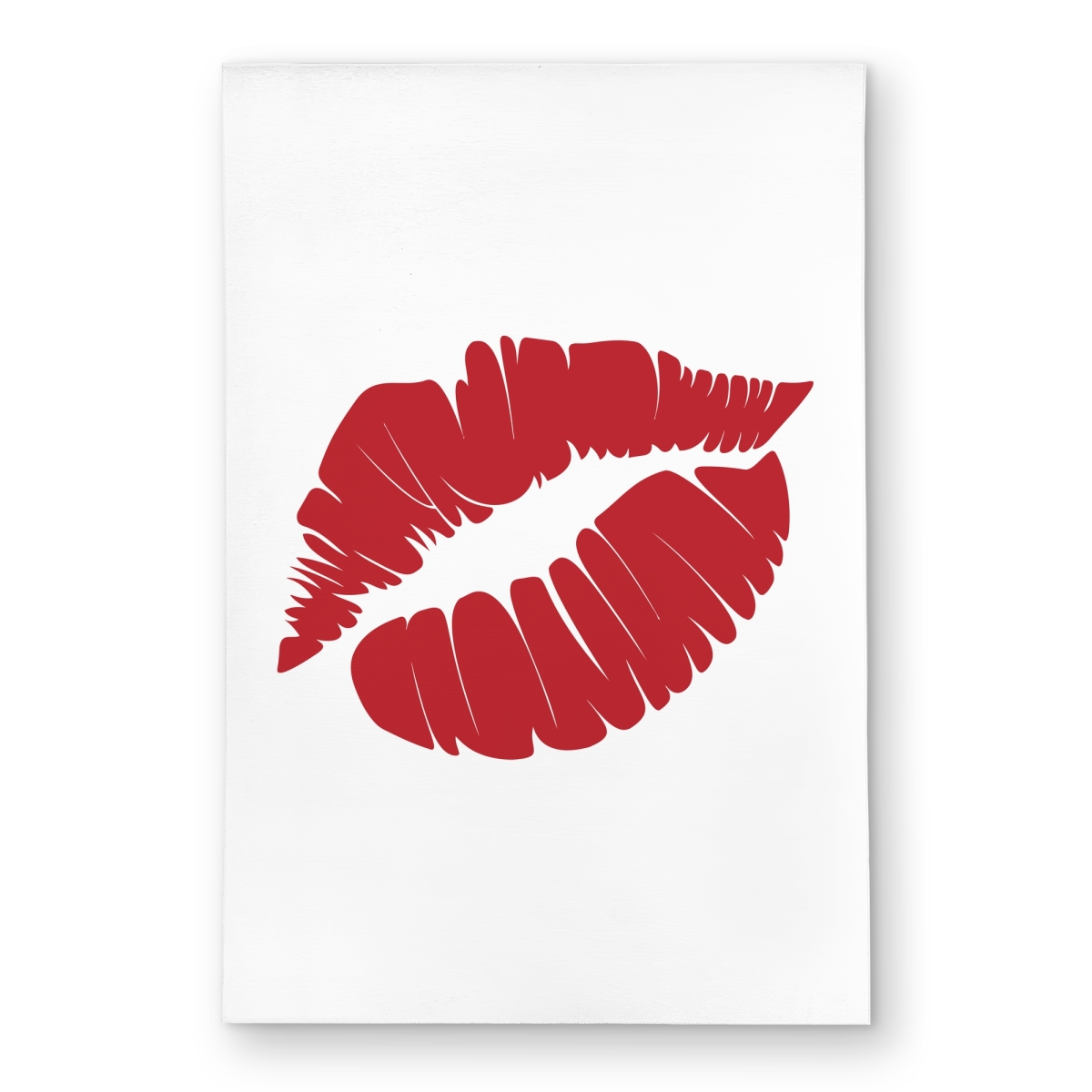 C1ROAR23UKRS8F 2 x 3 ft. Red Lipstick Mark Rug - Figurative Romantic Outdoor Decor - Rectangle