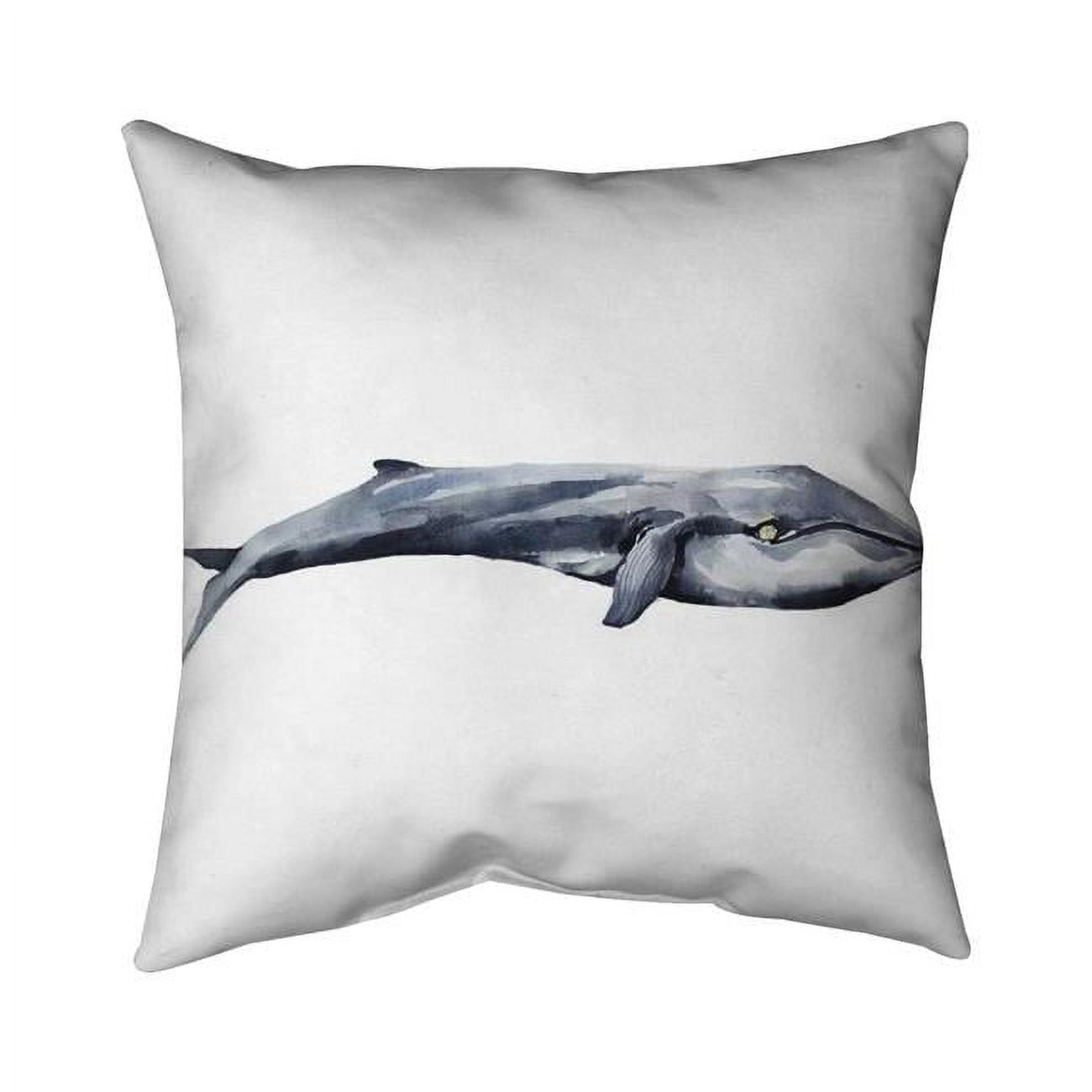 18 x 18 in. Watercolor Whale-Double Sided Print Indoor Pillow