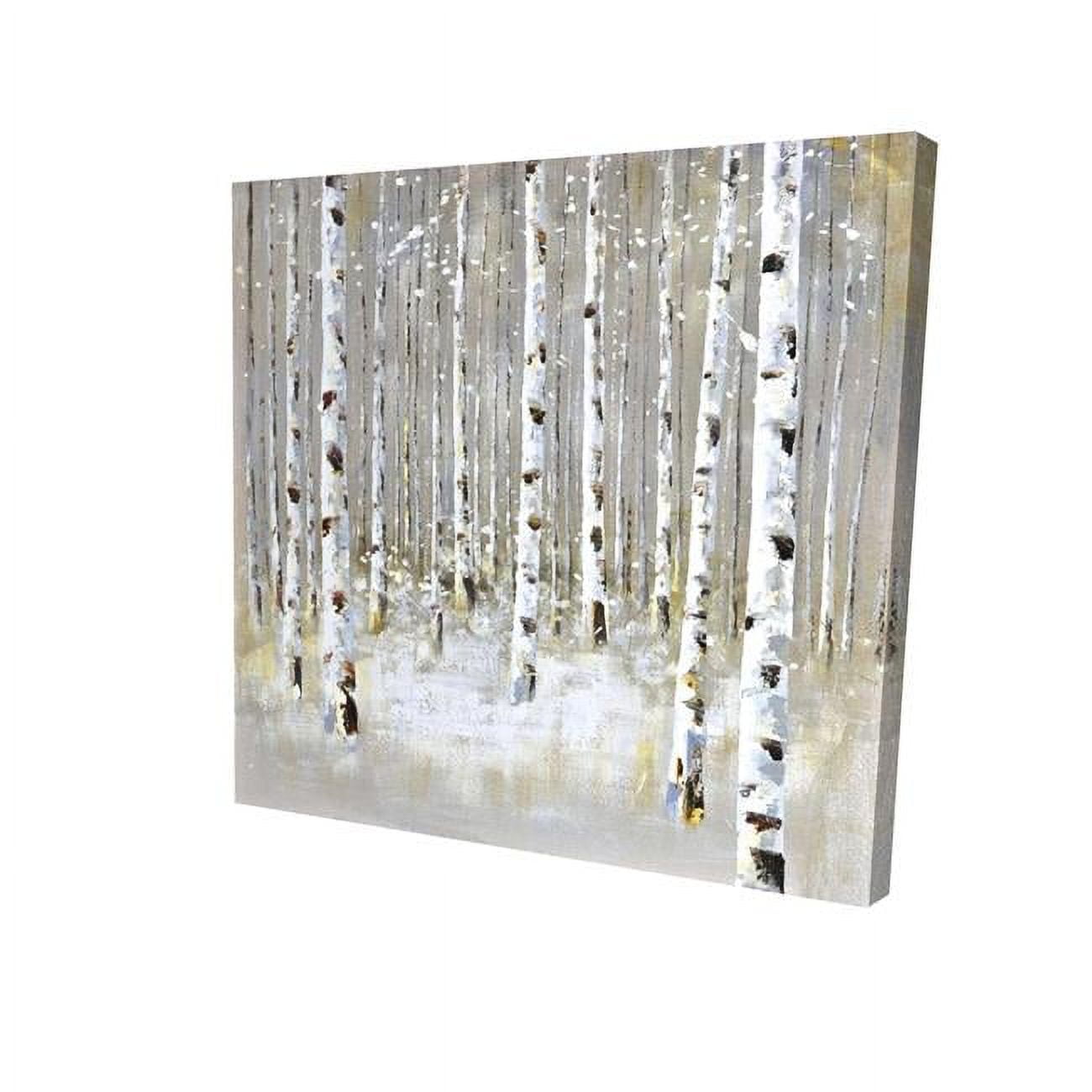 16 x 16 in. Birch Forest by Winter-Print on Canvas