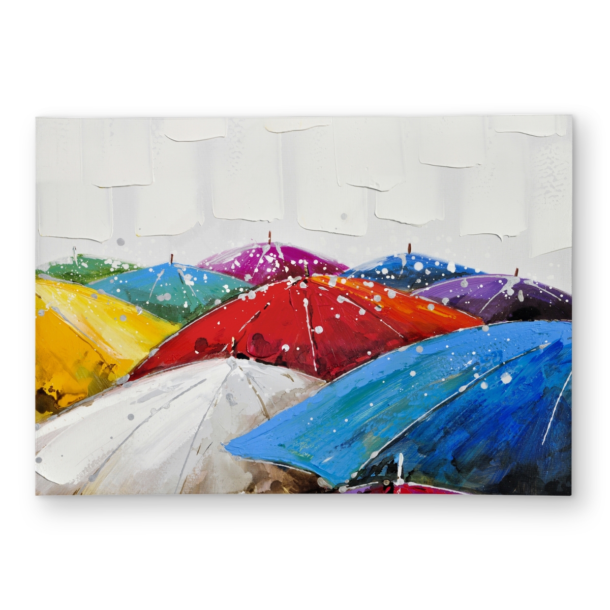 C1ROAR57MQXF2O 5 x 7 ft. Colorful Umbrellas - Contemporary Blue Outdoor Area Rug - Rectangle