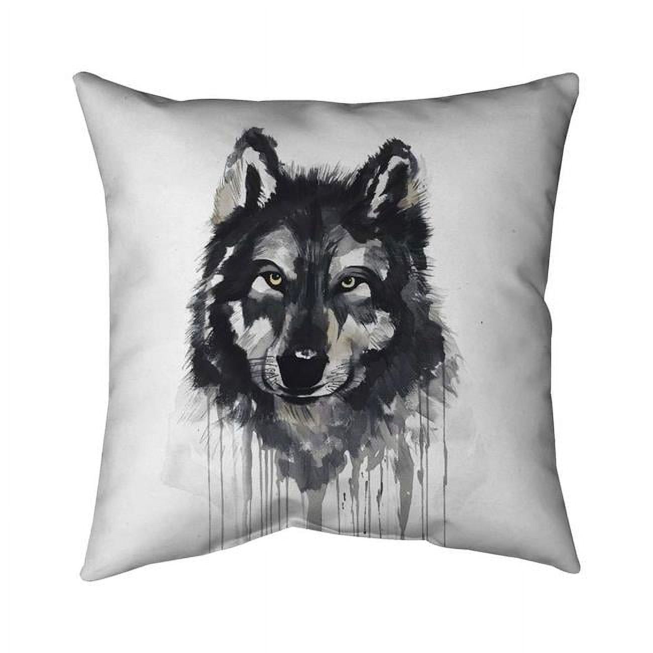 18 x 18 in. Mysterious Wolve-Double Sided Print Indoor Pillow