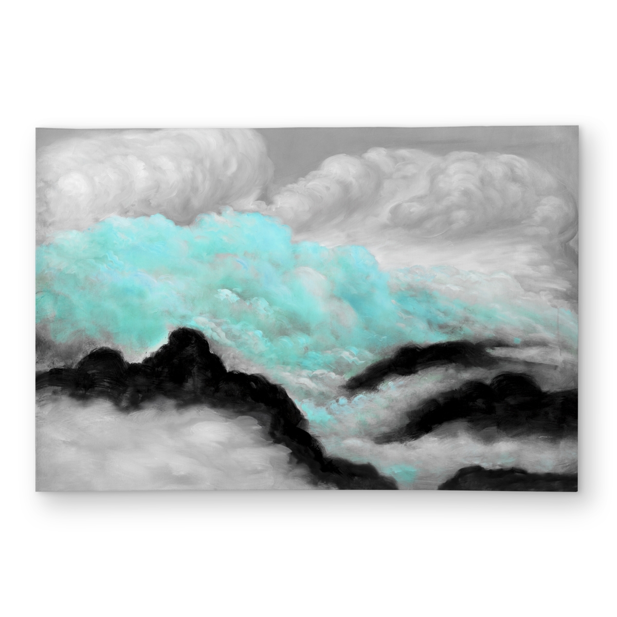 C1ROAR23NS866H 2 x 3 ft. Gray & Blue Clouds - Mountains Blue Outdoor Area Rug - Rectangle