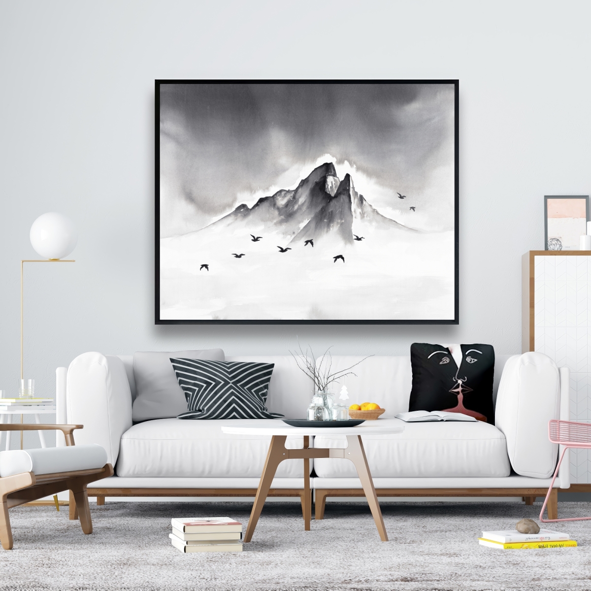 C1FC4860PXDCMS 48 x 60 in. Mountain Peak - Framed Canvas Landscape for Home Decor