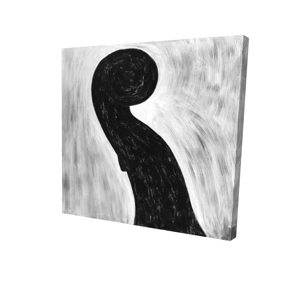 2080-3636-MU25-1 36 x 36 in. Scroll Violin - Black & White Canvas Art for Home Decor