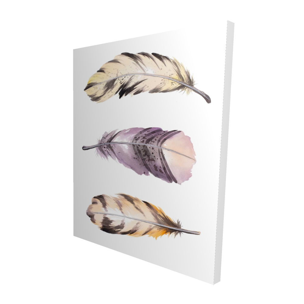 2080-6048-AN334-1 48 x 60 in. Horizontal Striped Feather Set - Bedroom Canvas Home Decor