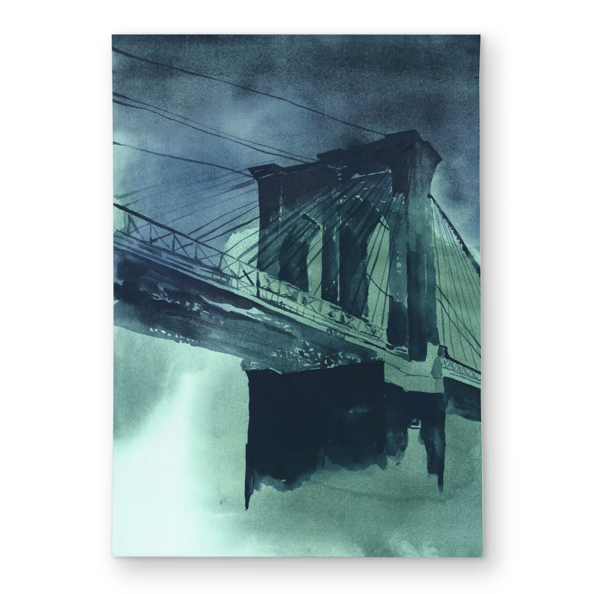 C1ROAR57N65C9I 5 x 7 ft. Abstract View of Brooklyn Bridge Rug - Bedroom Outdoor Decor - Rectangle