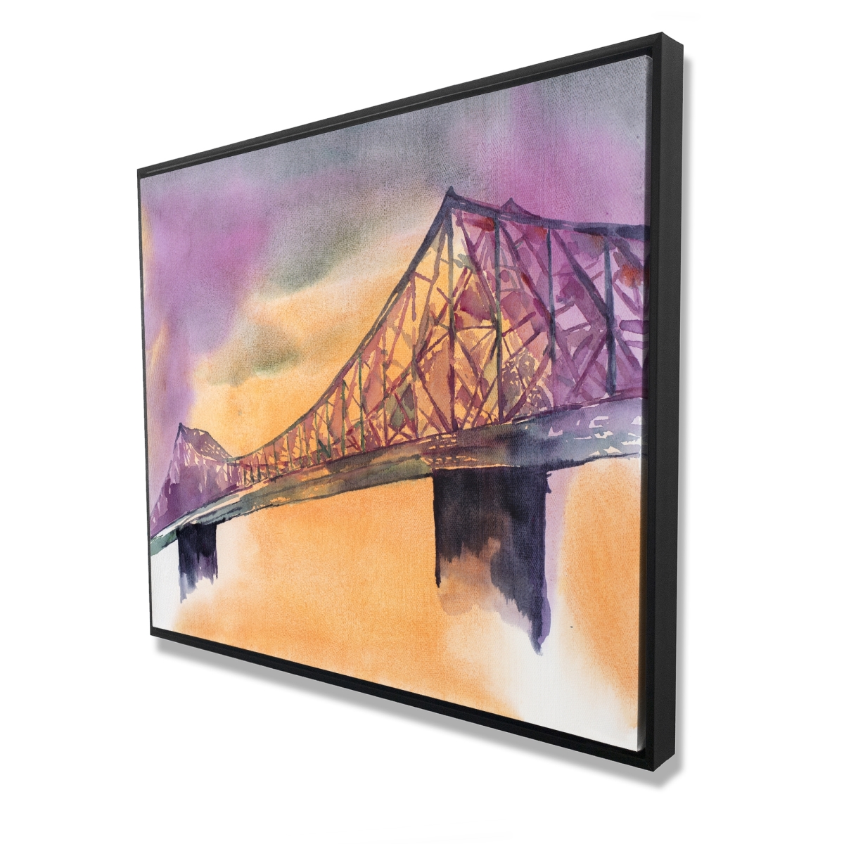 C1FC48605Z4E3D 48 x 60 in. Montreal Jacques-Cartier Bridge Framed Canvas - Home Decor