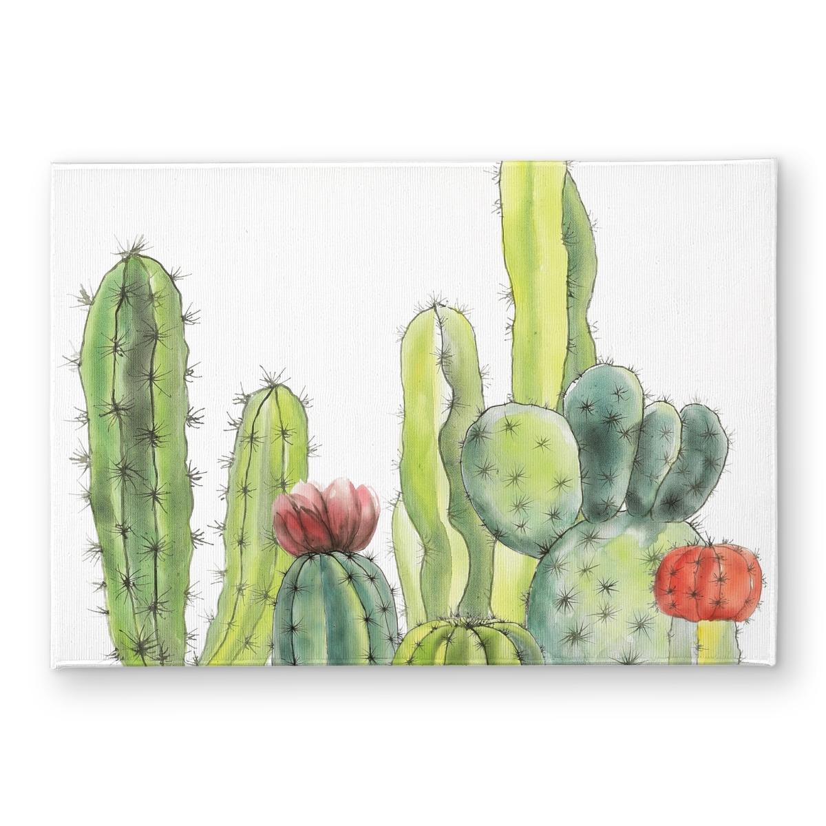 CODM1724VPYJ09 17 x 24 in. Small Cactus Door Mat - Illustrative Bedroom Decor Indoor Outdoor