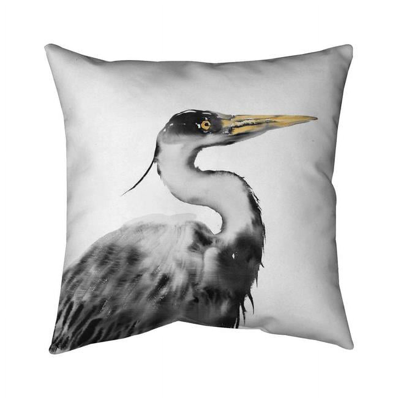 18 x 18 in. Great Heron-Double Sided Print Indoor Pillow