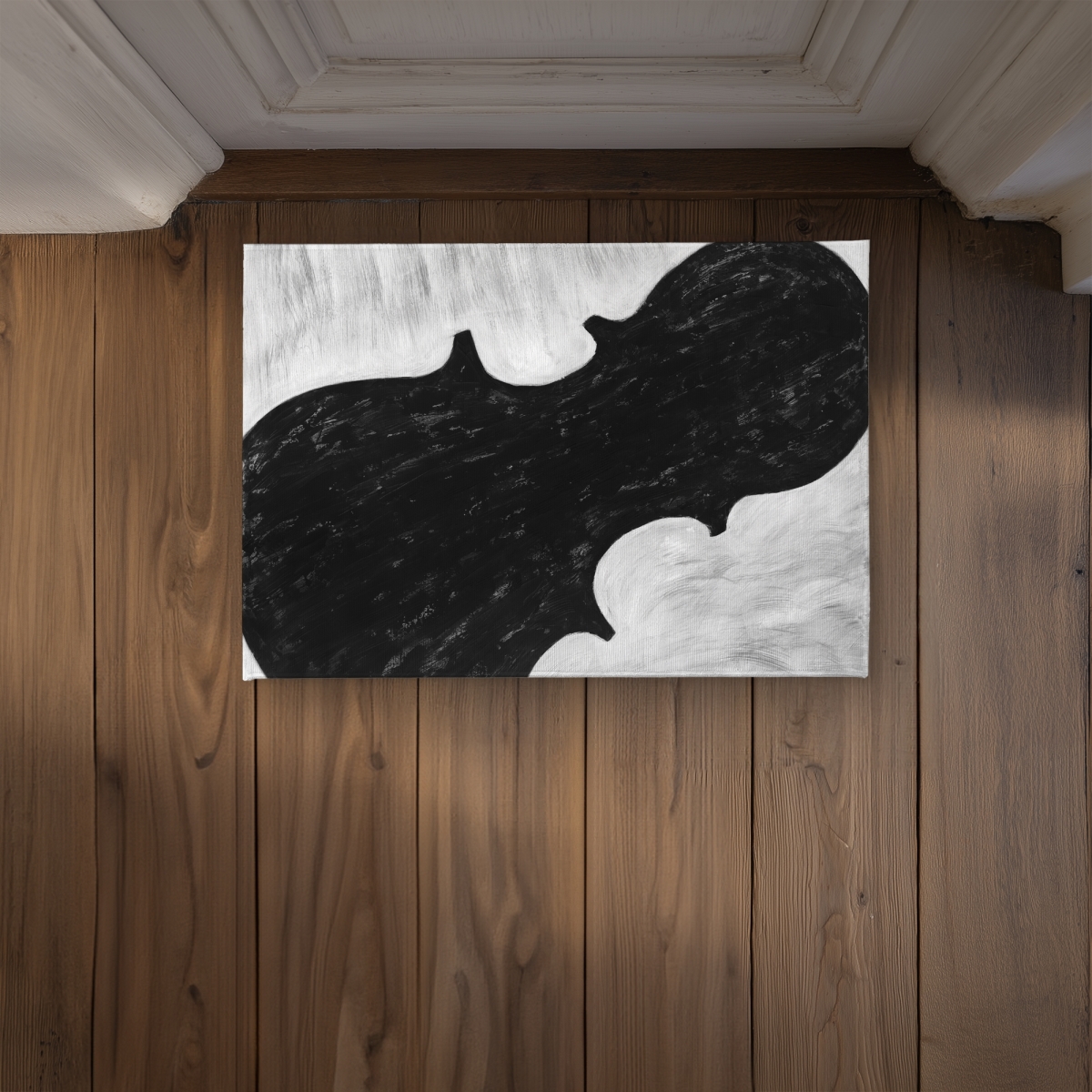 CODM1724ZPPHNB 17 x 24 in. Violin Silhouette Door Mat - Black & White Home Decor