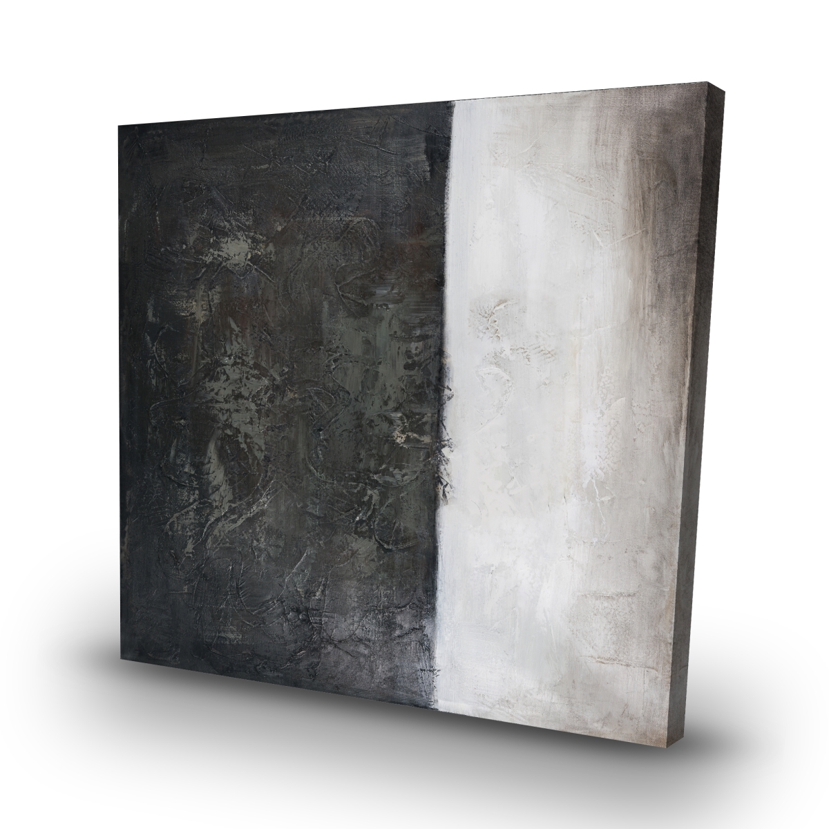 C1RC32326VBBMX 32 x 32 in. Abstract Shape - Black Abstract Canvas for Home Decor - Art