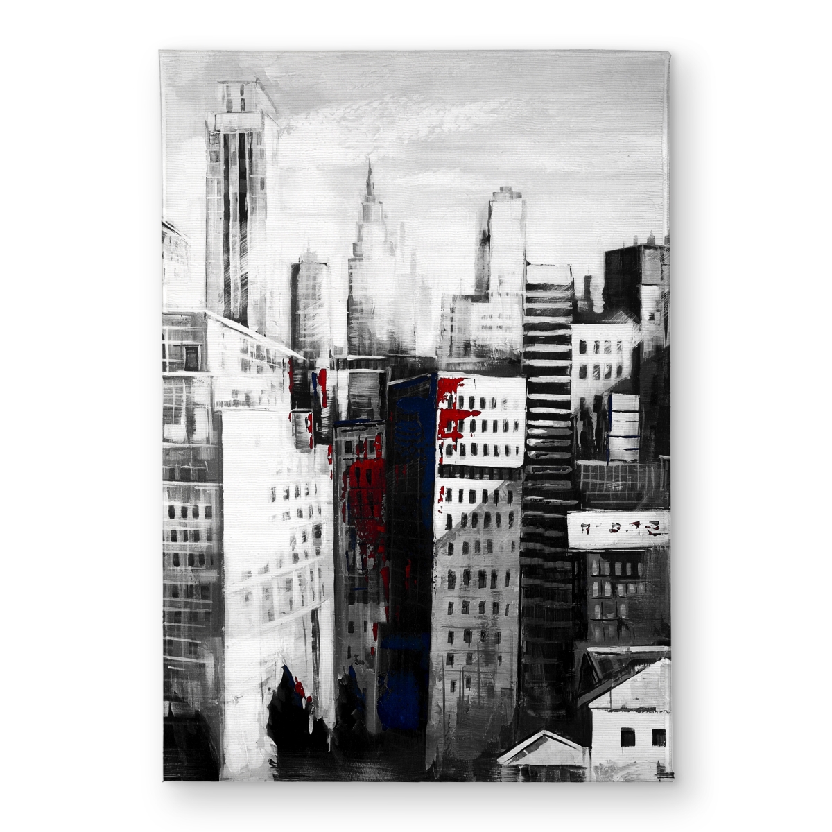 CODM1724EHM9HF 17 x 24 in. White City with Paint Splash Door Mat - Modern Home Decor