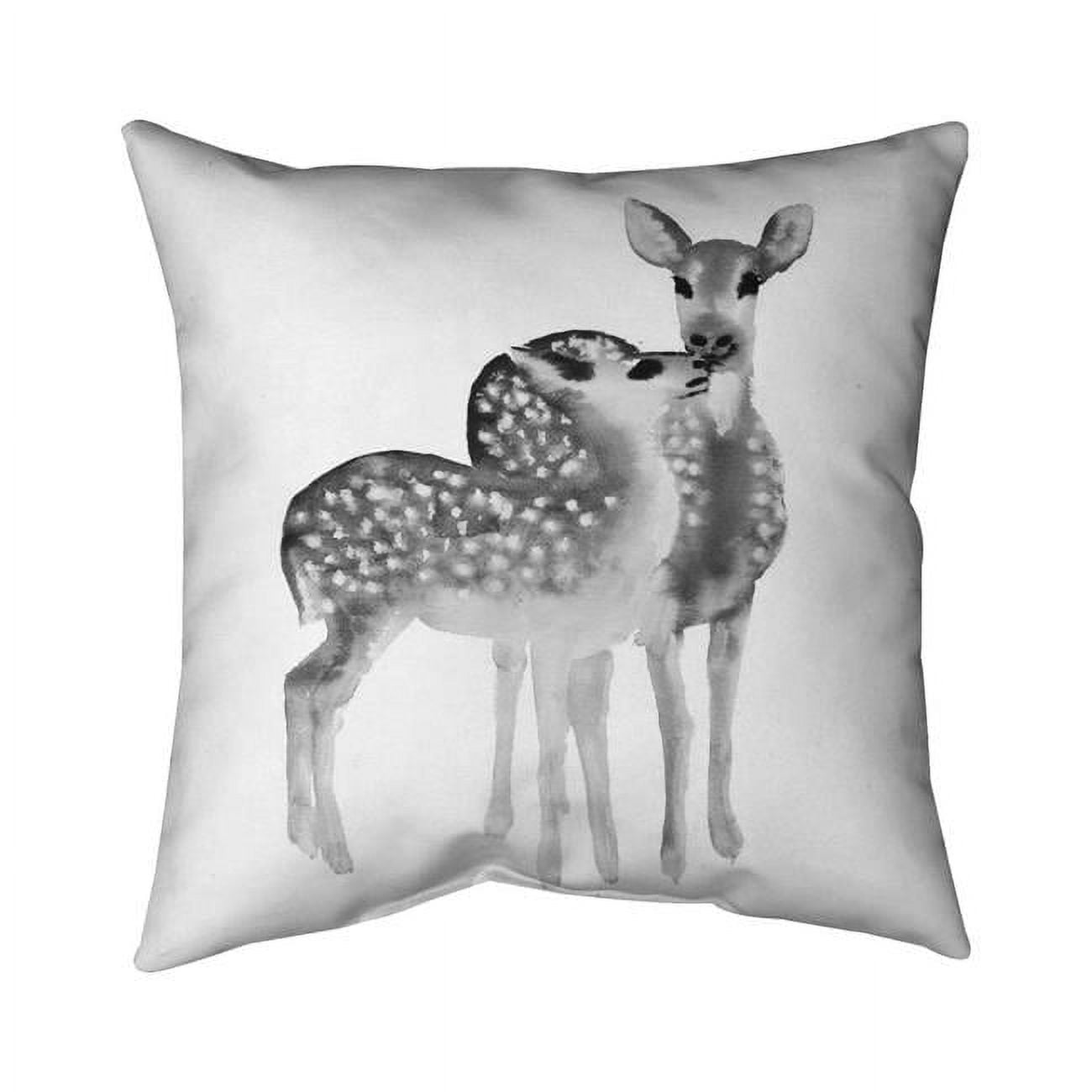 18 x 18 in. Fawns Love-Double Sided Print Indoor Pillow