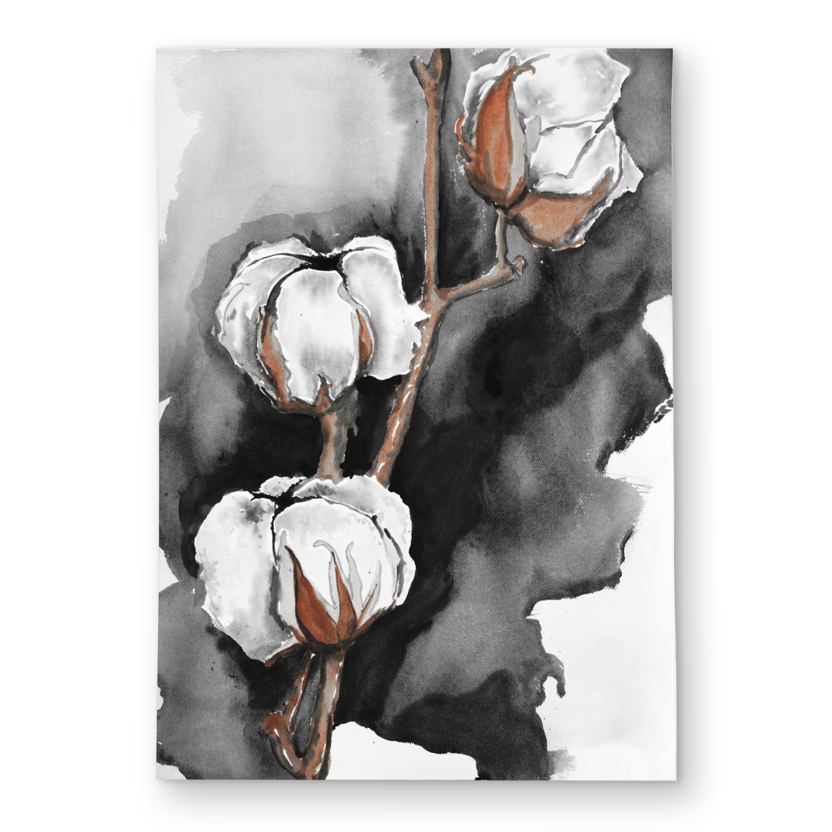 C1ROAR5771UPVH 5 x 7 ft. Cotton Flowers Rug - Black Background - Floral Outdoor Decor - Rectangle