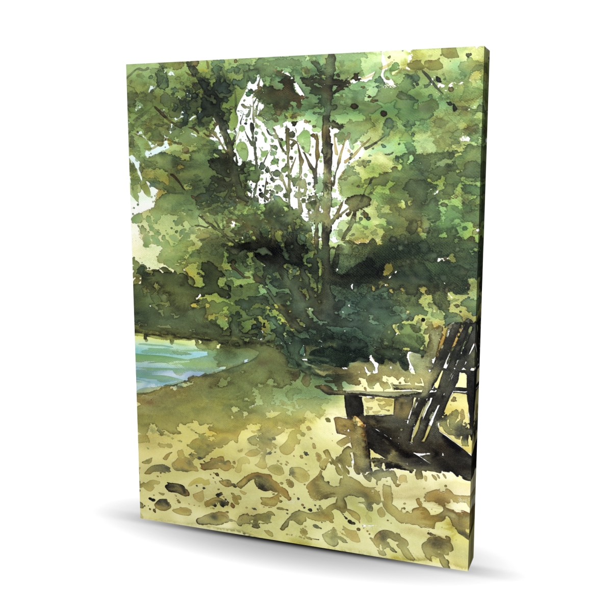 C1RC3648D3EGBV 36 x 48 in. Day At the Lake - Beige Beach Canvas for Home Decor