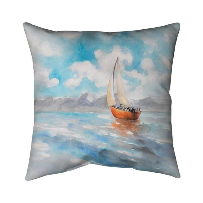 18 x 18 in. Sailboat Landscape-Double Sided Print Indoor Pillow