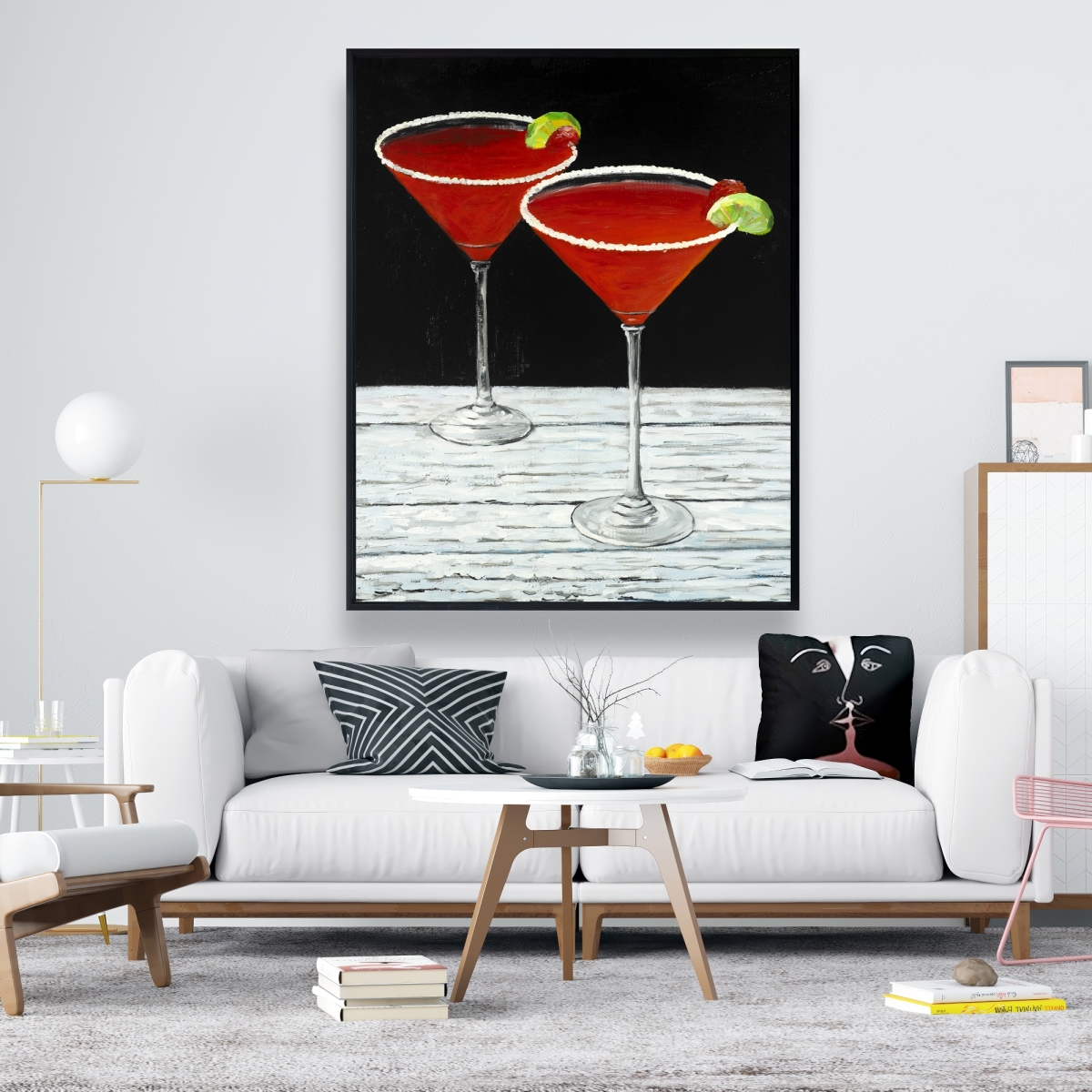 C1FC4860A4YH65 48 x 60 in. Cosmopolitan Drink Canvas - Stylish Kitchen Still Life Decor