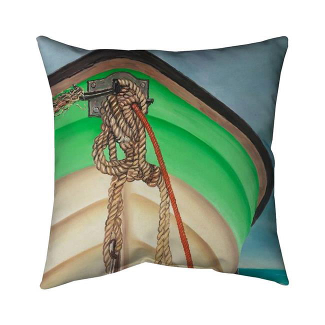 18 x 18 in. Sailing Rowing Boat-Double Sided Print Indoor Pillow
