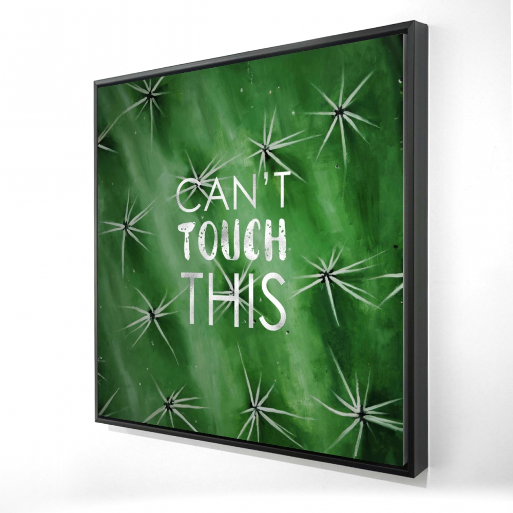 2081-3636-FL274-1 36 x 36 in. Can Not Touch This - Silver Botanical Framed Canvas - Home Decor