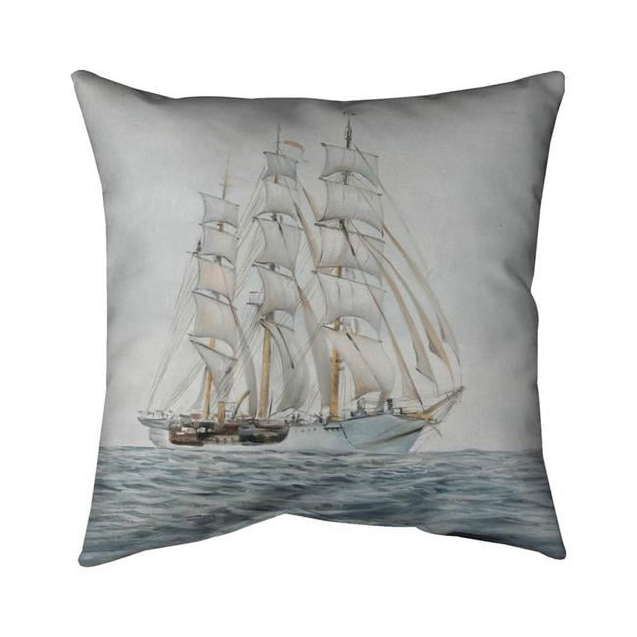 18 x 18 in. Ship by A Cloudy Day-Double Sided Print Indoor Pillow