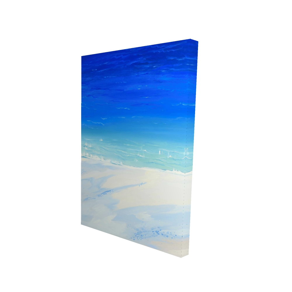 2080-3624-TV9 24 x 36 in. Satellite View of the Ocean - Exotic Turquoise Canvas Art