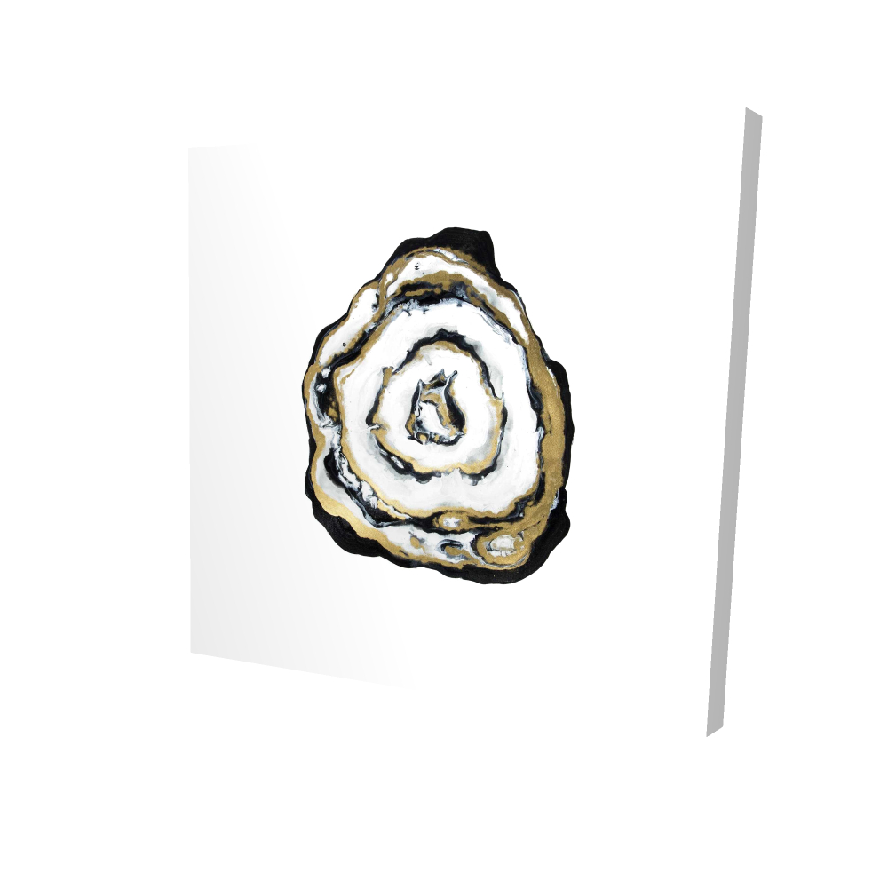 2080-0808-MN6 8 x 8 in. Golden Agate Abstract Minimalist Black Canvas - Home Decor